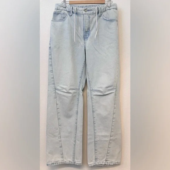 Good American Good 90s Light Wash Relaxed Jeans Size 8/29 Y2K Style Baggy Jeans - Picture 1 of 8